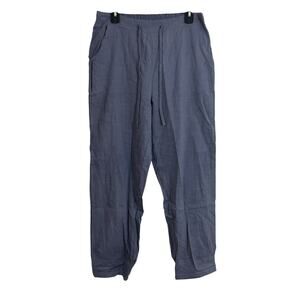 Blue linen jogger pants medium business casual natural classic